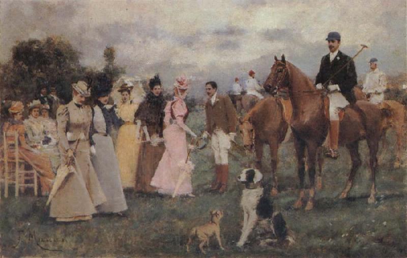 Francisco Miralles Y Galup The Polo Match Spain oil painting art